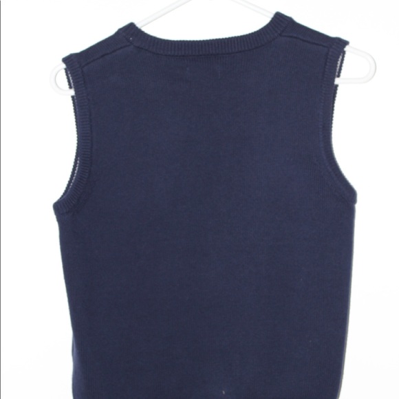 Chaps- Navy Blue V-neck Sweater Vest - Picture 4 of 6
